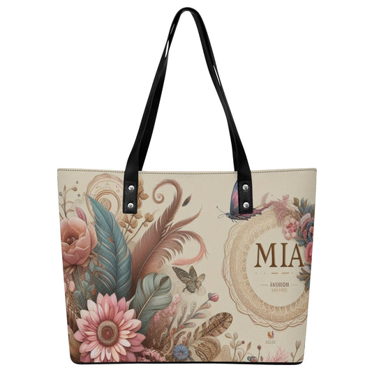Mia Women PU Leather Tote Bag