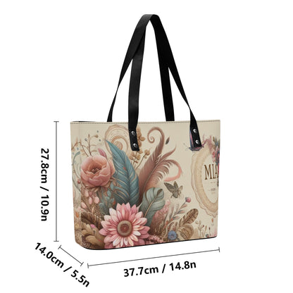 Mia Women PU Leather Tote Bag
