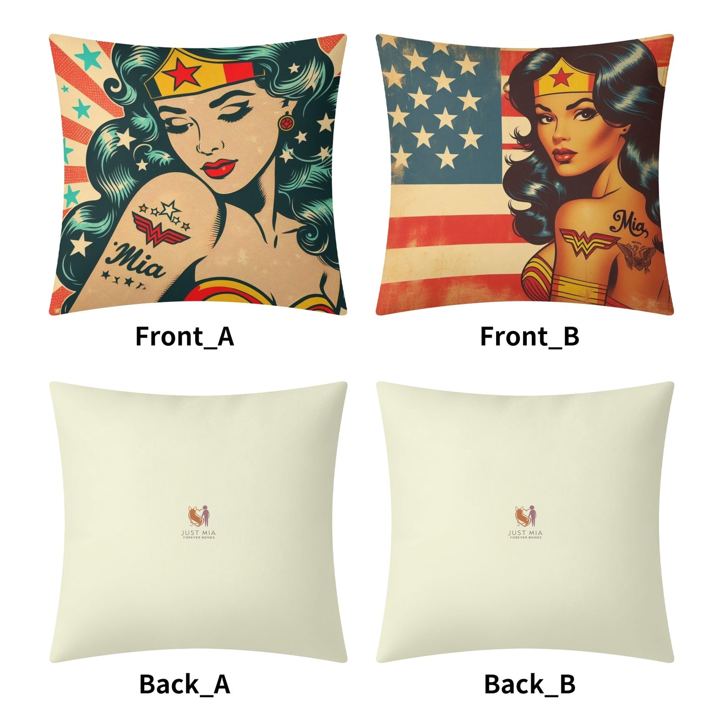 Mias Double Sided Pillow Covers