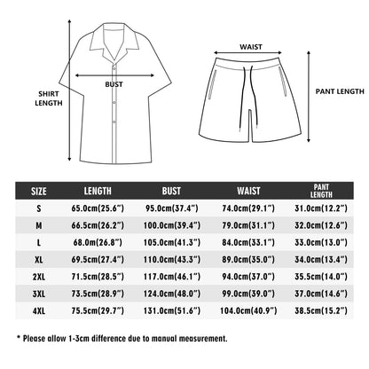 Mens Hawaiian Short Sleeve Shirt and Shorts Set by Mia