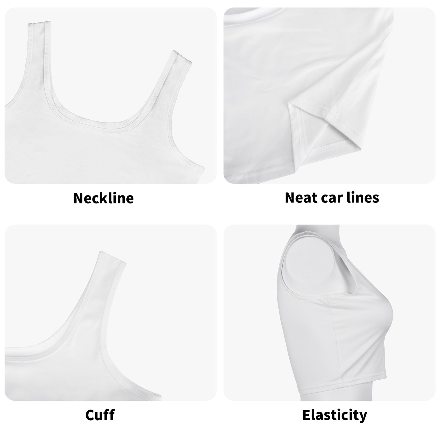 Mia For Her Casual Stretch Crop Tops for Summer