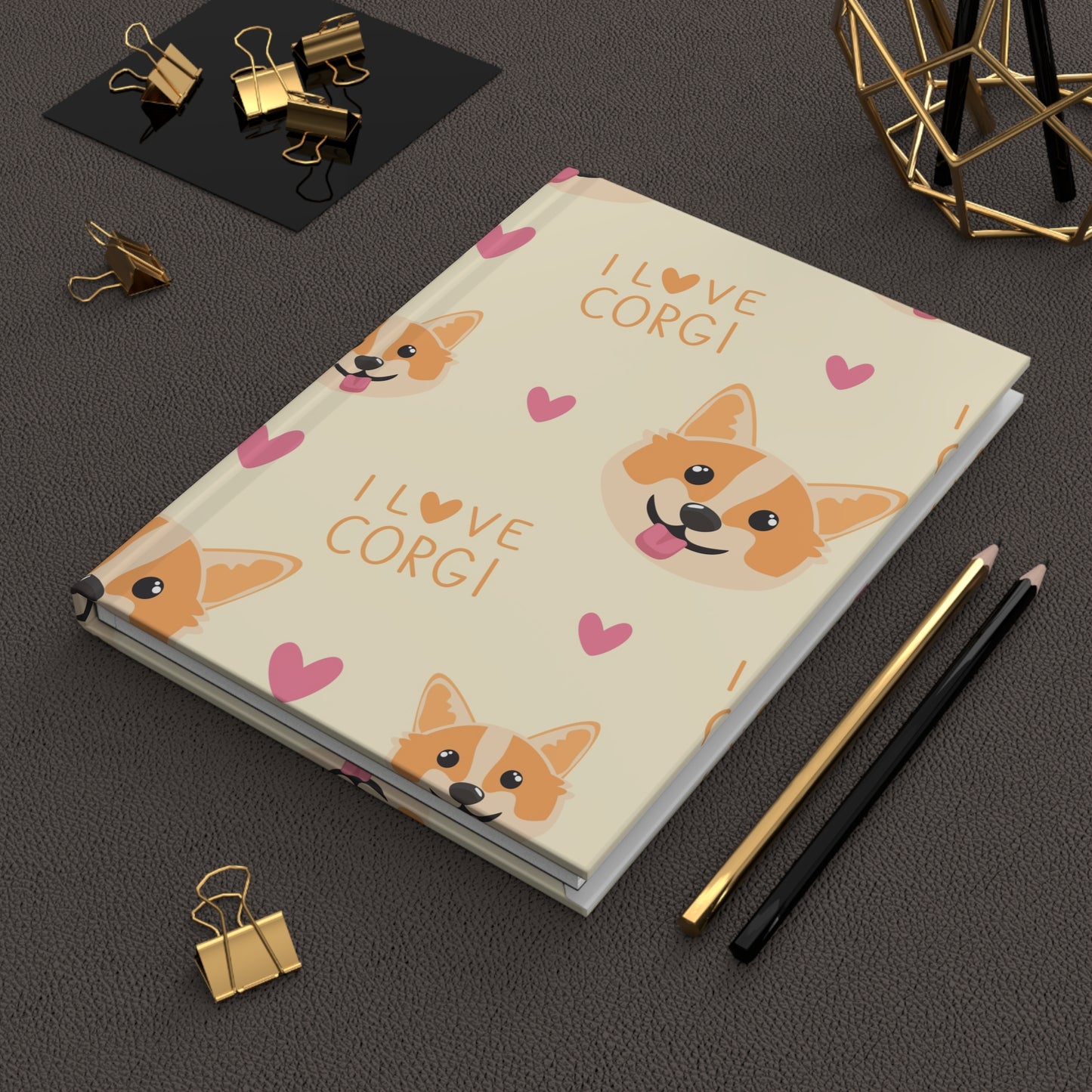 I Love Corgi Hardcover Journal - Cute Dog Lover's Diary