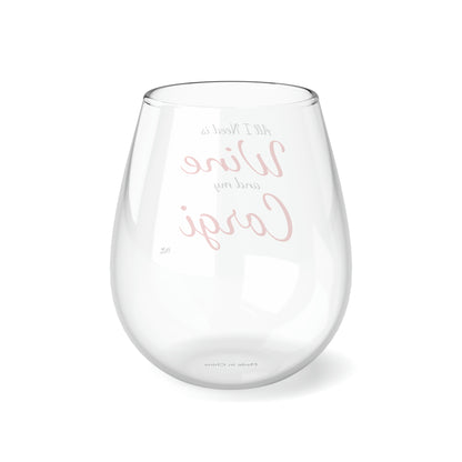 Mia Collection Stemless Wine Glass, 11.75oz