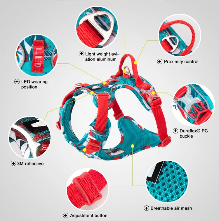 Truelove Pet Camouflage Reflective Dog Harness TLH5653 - Explosion-proof, Upgraded, and Adjustable