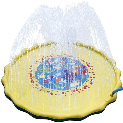 Outdoor dolphins play mat sprinkler for pets